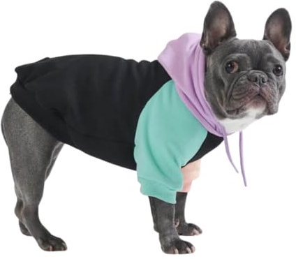 Spark Paws Hunde-Kapuzenpullover – Premium-Qualität, butterweich, hervorragender Komfort und Passform, beruhigende Fleece-Innenseite, geeignet für alle Rassen - Cyber Punk - L