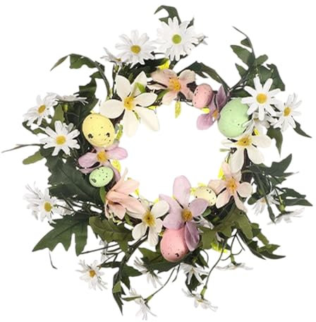 Osterkranz Mit Eiern, KünstlicheTürkranz, 25cm Ostereier- Haustür Grünkranz, Künstliche Beeren Für Hochzeit Wand Fenster Wohnkultur