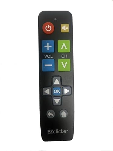 Télécommande TV Samsung EZclicker | Universelle à Grosses Touches, Simple d’Utilisation, pour Samsung Uniquement (2 Piles AAA Non incluses) (Noir)