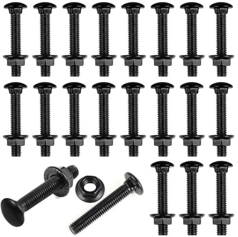 Lot de 25 Boulons de Carrosserie M5 x 30 mm avec Écrous DIN 6923 – Acier Inoxydable 304, Vis pour Construction, Machines Industrielles, Automobile et Maison