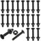 Lot de 25 Boulons de Carrosserie M5 x 30 mm avec Écrous DIN 6923 – Acier Inoxydable 304, Vis pour Construction, Machines Industrielles, Automobile et Maison
