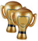 VOSAREA 2Stücke Aufblasbare Trophäe Trophäenbecher mit Griffen Partydekoration für Sportevents Spiele und Klassenzimmeraktivitäten und Tragbar
