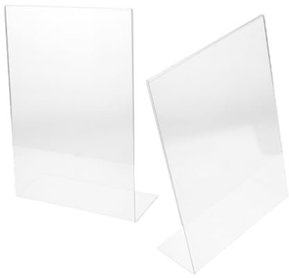 HORIALENCE 2pièces Porte Affiche Acrylique Transparent Type Pour Menus Qr Codes Et Photos Lot De Supports De Table