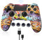 Wireless Controller für PS4 Kompatibel mit PS4/Pro/Slim/PC Kabellose Gamepad mit Dual Vibration/Zurück Taste/6-Achsen Gyro Sensor/Touchpanel/3,5-mm-Audiobuchse/Turbo Macro Function