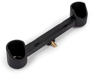 Korum Adjustable Butt Cup Buzz Bar | Ideal for Fishing Rods High | Holds Rod Butt Securely | Adjustable Angle | Rubber Locking Gromit | Drainage Holes | Strong Brass Thread | Code K0360088