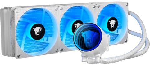 TZMRIT TK1 Aio Wasserkühlung 360mm,CPU Wasserkühlung PC | Farbiges Licht,3*2000RPM PWM Lüfter,Für LGA115X/1200/1700/1366/2011/2066,Für FM2/FM2+/AM3+/AM4/AM5