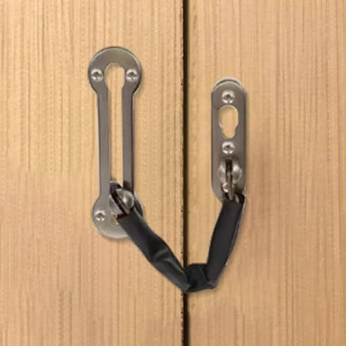 Door Chain Lock for Indoor Use Featuring Strong Stainless Steel Material and Solid Chain to Keep Doors Secure in Homes, Hotels, and Workplaces