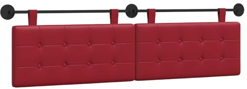 vidaXL Hängendes Kopfteil Kunstleder, Modernes rechteckiges Wandkopfteil, Flexible Rückenlehne, stylische Schlafzimmer-Deko, platzsparendes Design
