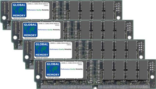 128MB (4 x 32MB) DRAM SIMM MEMORY RAM KIT COMPATIBLE WITH CISCO 7000/7500 SERIES ROUTERS 1 & 2 RSP (MEM-RSP-128M)
