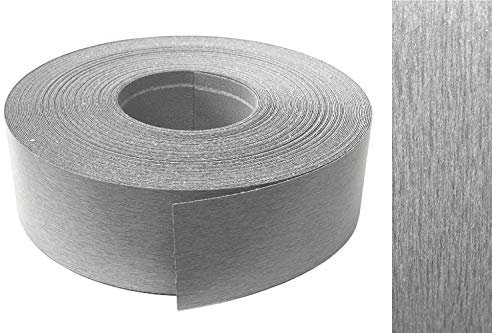 Kantenumleimer Melamin 45mm x 5m mit Schmelzkleber in Edelstahl VA optik Dekor