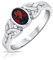 DTPsilver® 925 Sterling Silber Ring - Keltische Dreifaltigkeitsknoten - Keltische Kollektion - Granat