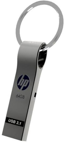 HP x785 W USB 3.0 Metall Key Ring Design Flash Drive Silber metallic Silver 64 GB