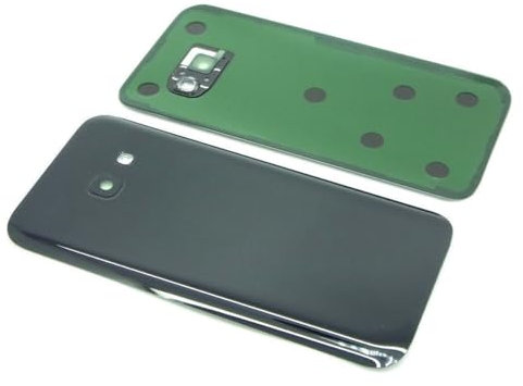 Handywest Kompatibel für Samsung Galaxy A3 2017 SM-A320F Akkudeckel Backcover Rückseite Akkufachdeckel Kameraglas mit Kleber Schwarz Black