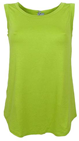 RAGNO Canottiera Maglia Spalla Larga Top Donna Revolution Viscosa Verde Lime (Verde Lime, 2-S)