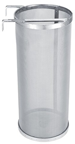 Filtro Luppolo, Fydun 300 Micron Filtro Acciaio per Luppolo Colino per Birra in Acciaio Inossidabile per la Birra Fatta in Casa, Ridurre le Impurità, con Ganci per Appenderlo(15 x 35cm)