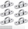 SPTwj 6 Stück Augplatten Edelstahl Decksplatte 5mm Mastplatte Robuster Befestigungshaken Wandhaken für Hängesessel Sonnensegel Bootszubehör Schiffsdeck Hardware usw Belastbarkeit bis 40KG
