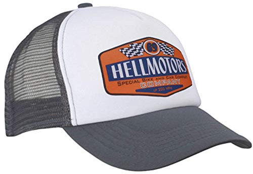 HELLMOTORS 69 orange Trucker Cap Oldschool Biker V8 Hotrod