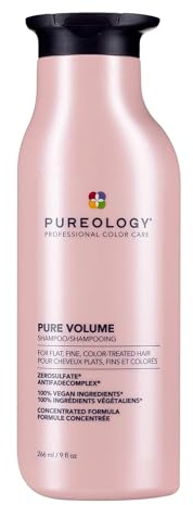 Pureology Pure Volume, Shampoo, For Flat, Fine, Colour-Treated Hair, Adds Weightless Volume, Vegan Formulas, Sulphate Free for a Gentle Cleanse