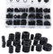 18 Sizes Grommets 125PCS Black Rubber Grommet Kit Electrical Gasket Ring Assortment Kit for Protecting Wires and Cables