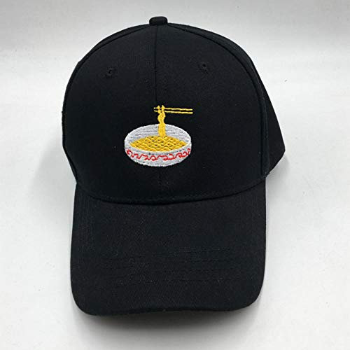 NIUASH Baseball Caps Sticknudeln Baseballmütze für Frauen Baumwolle Snapback Hip Hop Mütze Hut Outdoor Ramen Hut gebogen Sporthut-A