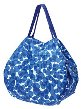 Shupatto Japanische Einkaufstasche, kompakt, faltbar, Größe M, Ozean, Blau, 32 x 32 cm, modern, Blau, 32 x 32 cm, Zeitgenössisch