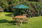 Dark Green 2m Round Wooden Garden Parasol