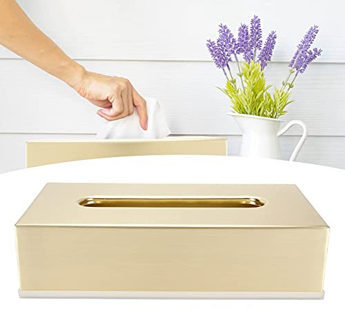 Taschentuchbox, rechteckig, Box aus Edelstahl 304, für Papierhandtücher, Toilettentücher, Handtuchhalter aus Papier, 26 x 13 x 7 cm