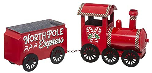 FEERIC CHRISTMAS Atmosphera - Großes Modell Metall Zug rot l 66 cm