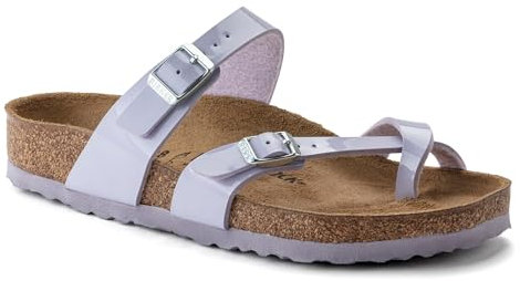 Birkenstock Mayari - Sandali infradito da donna, colore viola nebbia Birko-flor, 36 EU, Vernice Viola Nebbia Birko Flor, 36 EU (5-5.5 M US Women)