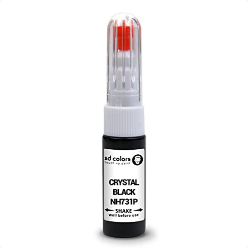 SD COLORS Crystal Black NH731P Reparaturset, kompatibel mit Honda NH731P Lackstift, 20 ML, Farbcode NH731P, Kristallschwarz