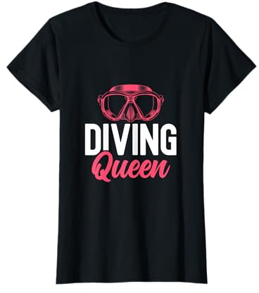 Damen Diving Queen Tauchsport Tauchen Taucherin T-Shirt