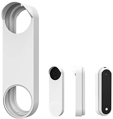 Merrwon Nest Hello Doorbell Cover, Nest Hello Case, Türklingel Case Cover with Full Night Vision Compatible Silicone Cover Case Doorbell Accessories for Google Nest