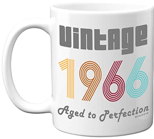 Stuff4 58th Birthday Gifts for Men Women - 1966 Vintage Coffee Mug, 11oz Ceramic Dishwasher Safe Mugs, Best Friend for Birthday or Christmas, Funny 58th Gifts Him Her
