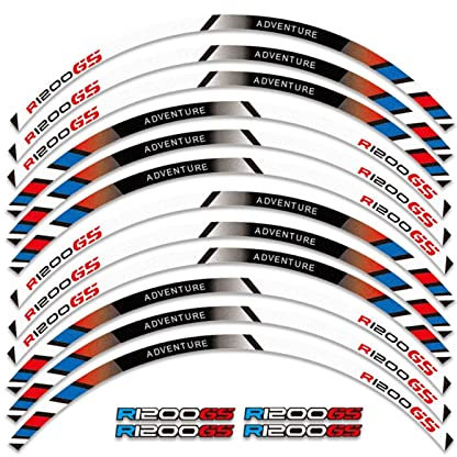 Felgenaufkleber Für B-M-W R1200GS Adventure Motorrad Felgen Aufkleber Felgen Reflektierende wasserdichte Aufkleber Persönlichkeitsaufkleber (Color : A)