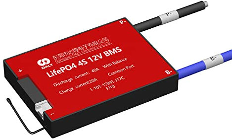 DALY BMS LiFePo4 4S Carte de protection PCB 12 V 40 A avec port commun et sonde de capteur pour batterie au lithium 3,2 V Outils électriques