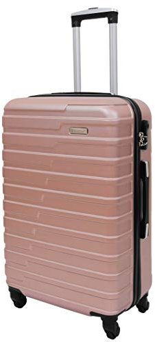 4-Rad-Koffer Hartschalen-Gepäck Conney, rose gold, M, Hartseitiges Gepäckstück mit Drehrollen