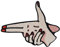 Finally Home I got a Gun Patch zum Aufbügeln | Hand Patches, Handzeichen Waffe Bügelbild, Hände Aufbügler, Finger Aufnäher, Bügelpatch
