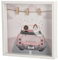 Bada Bing 3 D Bilderrahmen Geldgeschenk Hochzeit groß Hochzeitskasse Wäscheklammer Gutschein Verpackung Just Married Hochzeitsreise Hochzeitsgeschenk personalisiert Holz weiß Bild Hochwertig edel 83