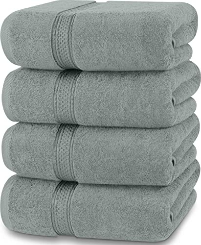 Utopia Towels - 16 Piece Bath Towels Set (69 x 137 CM) Cotton - Cool Grey