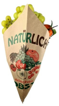 Obstspitztüten versch Größen braun gefädelt 1000 St Größe 750 gr