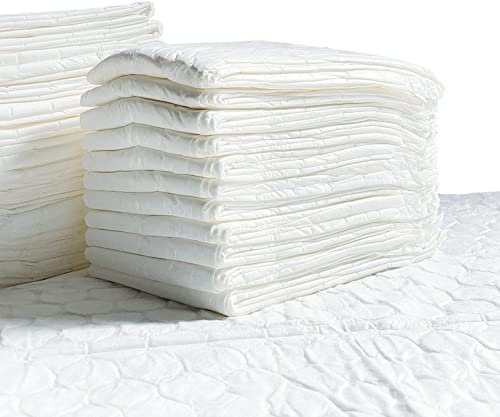 MUNTRADE Einweg-Wickelunterlagen für Babys, 60 x 60 cm, 200 Stück, 8 Packungen Wickelunterlagen, saugfähig, Weiß