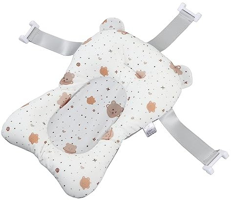 VGEBY Alfombrilla de Baño para bebé, Antideslizante, Suave, de Secado Rápido, Cojín para Baño Infantil, Alfombrilla para Ducha para Recién Nacido (Blanco)