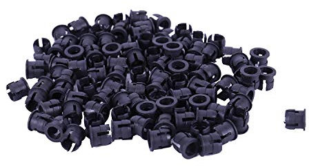 TsoLay 100 StüCk Schwarzer Kunststoff 5Mm LED Clip Halter Display Panel Mount FäLlen