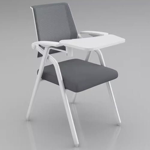 Chairs Tablet Arm Chair Foldable Training Chair With Writing Pad Conference Office Training Chair With Armrests For Home Office (Color : Black, Size : 55 * 50 * 86cm)