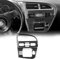 KUNGKIC Para Seat Leon 2005-2012 Fibra de Carbono Coche Central Aire Acondicionado Panel de Control Salida de Aire Marco Decorativo Interior Pegatinas Accesorios, Regalo (Negro)