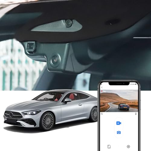 Fitcamx Dashcam 4K Kompatibel mit Mercedes-Benz CLE 2023-2026 CLE300 CLE450 4MATIC Coupe C236 (HD2-6329), OEM Autokamera 2160P Video WiFi, G-Sensor, Loop-Aufnahme, WDR Dasch-cam Auto, 64-GB-Karte