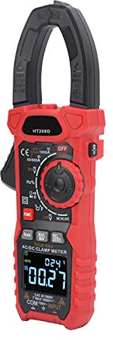 Multimètre Numérique, Multimètre à Pince Numérique 1000A AC/DC, Affichage LCD, Détection de Tension sans, Multifonctionnel pour Laboratoire, Terrain, Multimètres