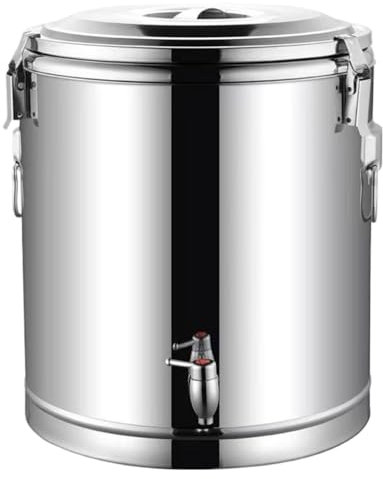 ZWQXZX Milcheimer Milchkanne 201 Edelstahl Milch Eimer Milch Kann Wein Eimer Mit Zapfhahn Lagerung Versiegelt Barrel Transportkanne Kanne(50L)