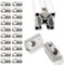 Lyeteung 20 Stücke 30 Serie M6 T-Federmuttern, Roll-In Feder T-Nuts, Halbrunde Rolle in Feder T-Nut, für Europäische Standard 30 Serie 8 mm T-Nut-Aluminium-Extrusionsprofil