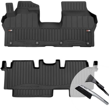 moto-MOLTICO 3D Gummimatten Auto, 4-teiliges Set, Allwetter Gummi Fußmatten, Antirutsch & Wasserfest Autoteppiche - passend für Volkswagen ID. Buzz ab 2022